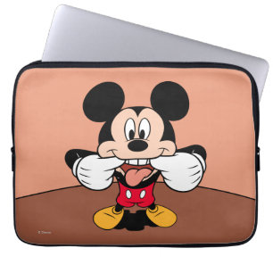 Modern Mickey Sticking Out Tongue Laptop Sleeve