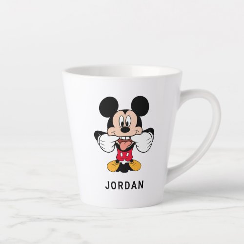Modern Mickey  Sticking Out Tongue Latte Mug