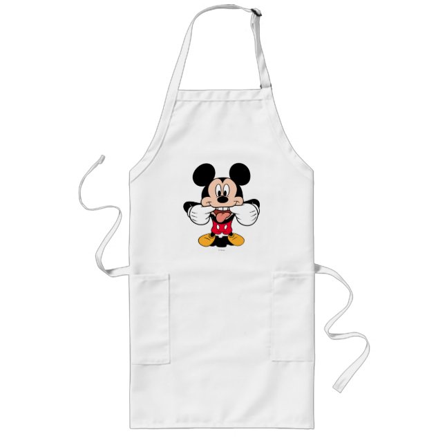Modern Mickey | Sticking Out Tongue Long Apron (Front)