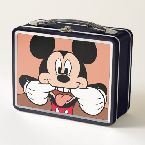 Modern Mickey  Sticking Out Tongue _ Personalized Metal Lunch Box