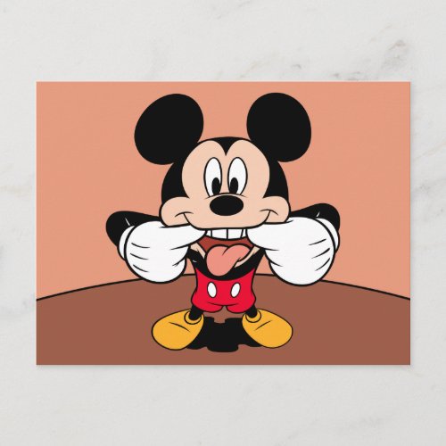Modern Mickey  Sticking Out Tongue Postcard