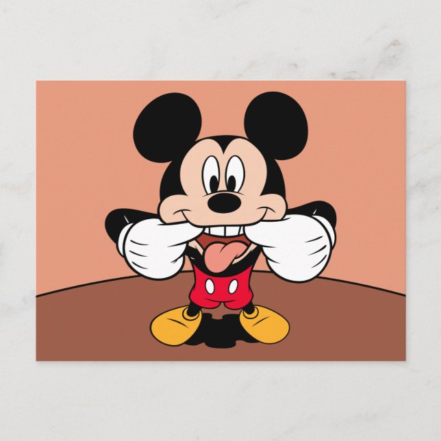 Modern Mickey | Sticking Out Tongue Postcard (Front)