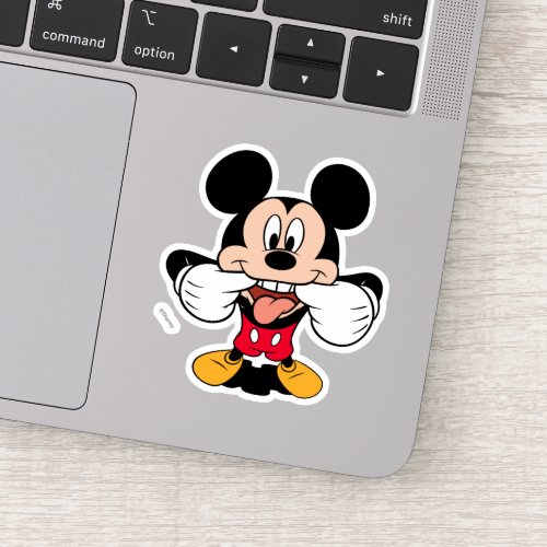 Modern Mickey  Sticking Out Tongue Sticker