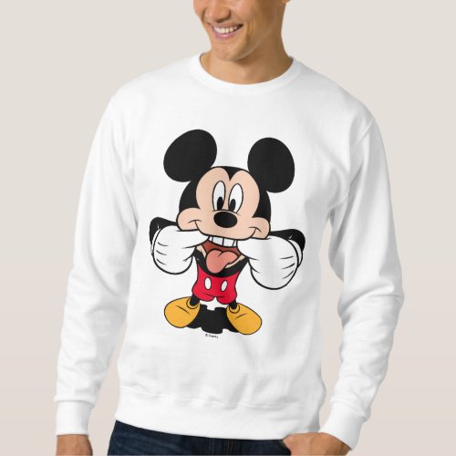 Modern Mickey  Sticking Out Tongue Sweatshirt