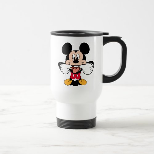 Modern Mickey  Sticking Out Tongue Travel Mug