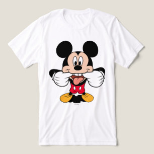 Modern Mickey   Sticking Out Tongue Tri-Blend Shirt