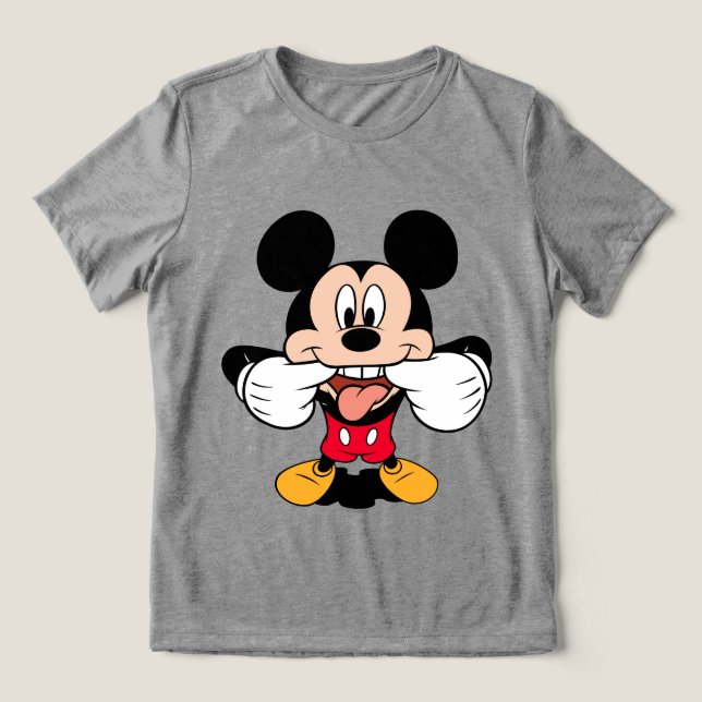 Modern Mickey | Sticking Out Tongue Tri-Blend Shirt (Design Front)