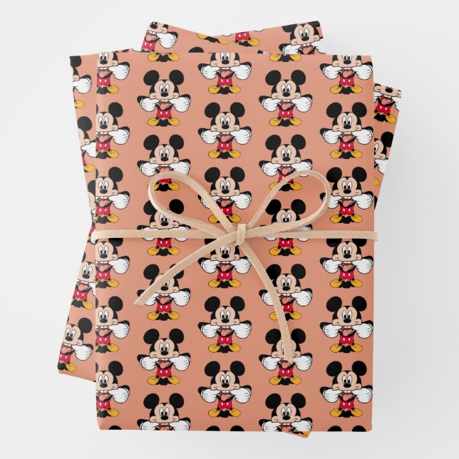 Modern Mickey | Sticking Out Tongue Wrapping Paper Sheets (In situ)