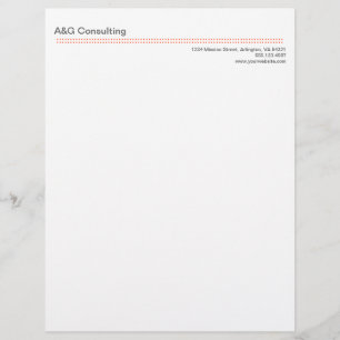 Modern micro dot cherry red gray tech business letterhead
