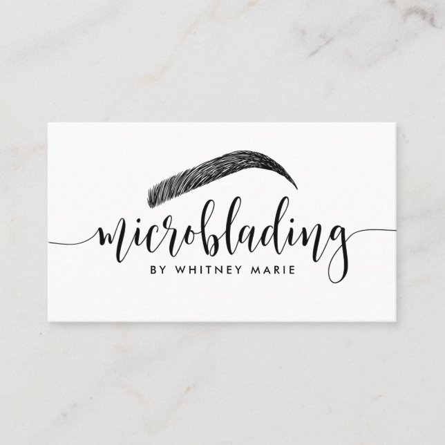 Modern Microblading Business Card (Front)