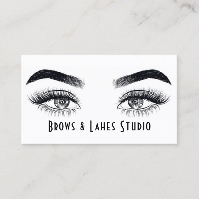 Modern Microblading , Eyebrows,  Permanent Makeup Business Card (Front)