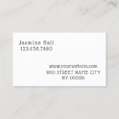 Modern Microblading , Eyebrows,  Permanent Makeup Business Card (Back)