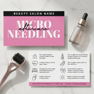 Modern Microneedling Aftercare Instructions Card