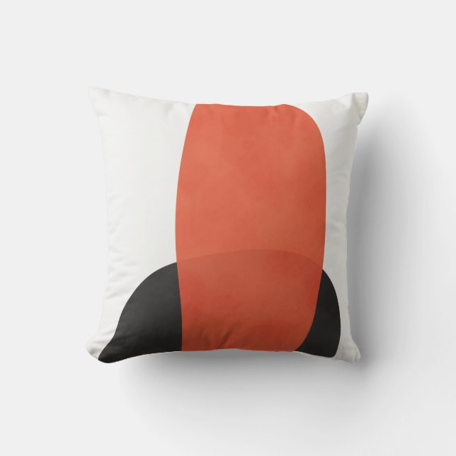 Modern Mid Century Abstract Stones Throw Pillow (Front)