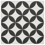 Modern Mid Century Big Circles Repeat Pattern Fabric
