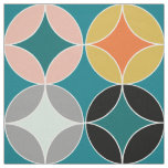 Modern Mid Century Big Circles Repeat Patterned Fa Fabric