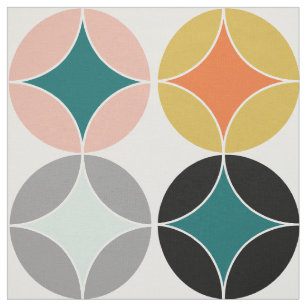 Mid Century Modern Fabric Zazzle Modern Mid Century Circles Repeat Patterned Fabric