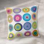 Modern Mid Century Circles Pattern Colorful Throw Pillow<br><div class="desc">A cool stylish mid-century abstract colorful circles pattern design. Designed by Thisisnotme©</div>