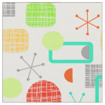 Modern Mid Century Colorful Geometric Atomic Star Fabric