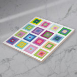 Modern Mid Century Colorful Squares Pattern Ceramic Tile<br><div class="desc">A cool stylish mid-century abstract colorful squares pattern design. Designed by Thisisnotme©</div>