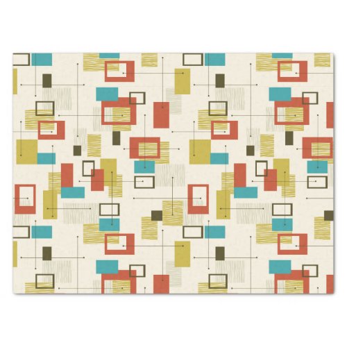 Modern Mid_Century colorfulgeometric pattern Tissue Paper