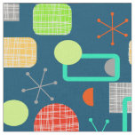 Modern Mid Century Geometric Atomic Starburst Fabric