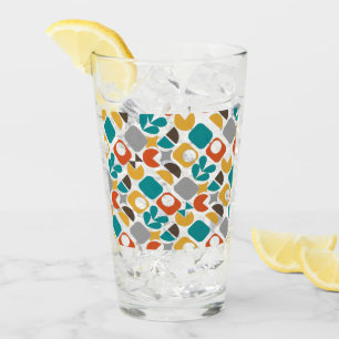 Modern Mid Century Geometric Colorful Retro  Glass