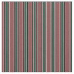 Modern mid century l Stripped pattern l Burgundy Fabric