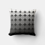 Modern Mid-century Mod Pop Gradient Pillow Black at Zazzle
