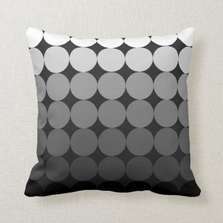 Modern Mid-century Mod Pop Gradient Pillow Black