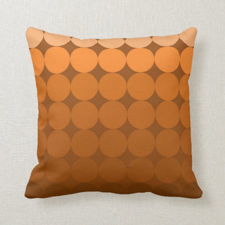 Modern Mid-century Mod Pop Gradient Pillow Orange