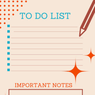 Modern Mid Century Retro To Do List Post-it Notes
