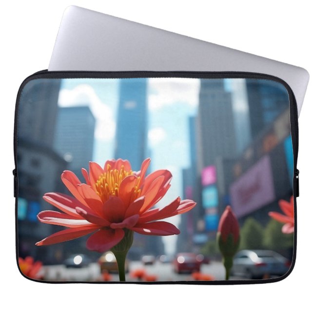 Modern Midday Midtown Bloom 13' Laptop Sleeve (Front)