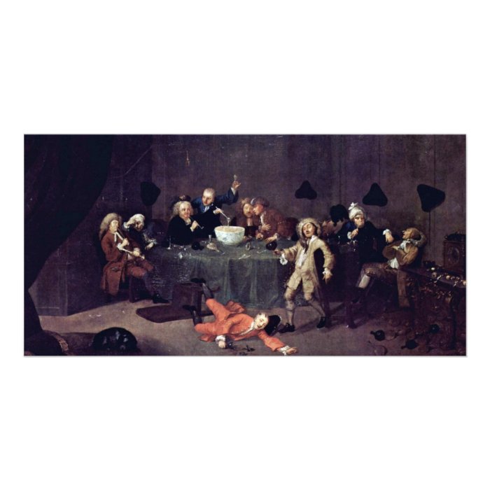 Modern Midnight Conversation By Hogarth William Customized Photo Card