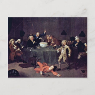 Modern Midnight Conversation By Hogarth William Postcard