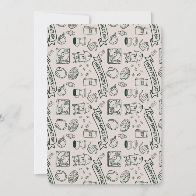 Modern Millennial Dad Doodle Pattern Father's Day Invitation (Front)
