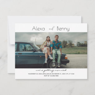 Modern mimimalist wedding Invitation