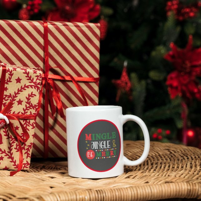Modern Mingle & Jingle Holiday Coffee Mug (Creator Uploaded)