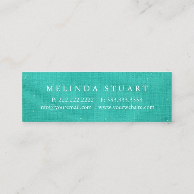 Modern Mini Makeup artist red lips Mini Business Card (Back)