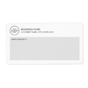 Modern Miniamlist Custom Business Logo Shipping La Label