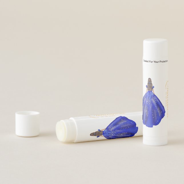 Modern Minimaist  Royal Blue Quinceañera Party  Lip Balm (In Situ)