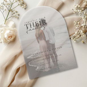 Modern, Minimal, 1 Photo, Wedding  Acrylic Invitations