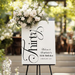 Modern Minimal 30th Birthday Welcome Sign<br><div class="desc">Sip,  sip,  hooray! Celebrate in style with this modern minimalist birthday welcome sign. Designed for an elegant celebration,  this sign blends charm with refined simplicity,  making it perfect for stylish birthday parties,  cocktail gatherings,  and intimate celebrations.</div>