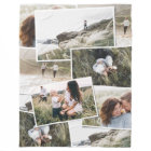 Modern minimal 5 photo elegant fleece blanket