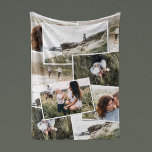 Modern minimal 5 photo elegant fleece blanket<br><div class="desc">Modern minimal multi photo script family. With space for 5 photographs. Ideal gift available for mums,  dads,  grand,  grandad of any family members,  Christmas,  anniversary,  birthday,  mothers day and fathers day.</div>