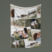 Modern Minimal 5 Photo Elegant Fleece Blanket at Zazzle