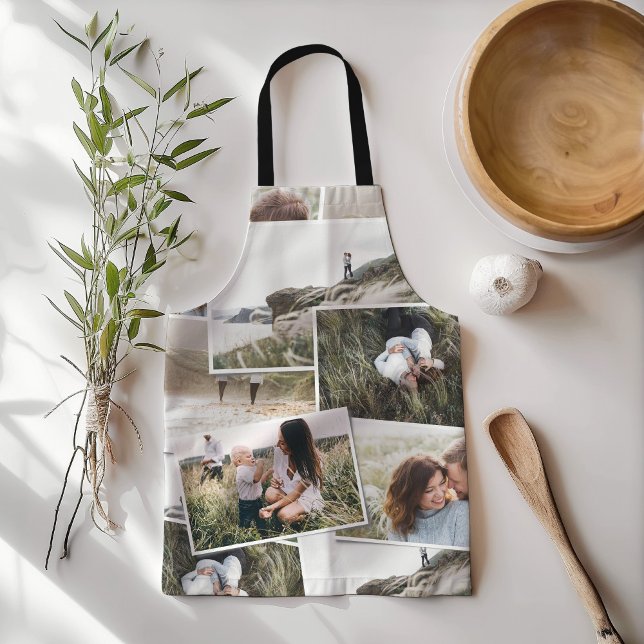 Modern minimal 5 photo elegant fleece blanket apron (Creator Uploaded)