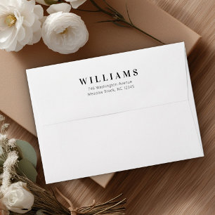 Modern Minimal 5 x 7 Envelopes with Return Address