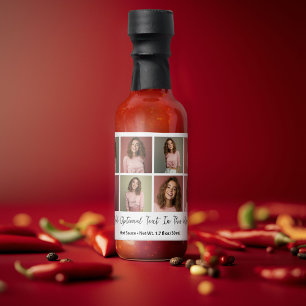 Modern Minimal 8 Photo Grid Collage - White Hot Sauces