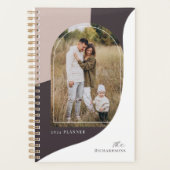 Modern Minimal Abstract Arch family Photo Stylish Planner (Front)